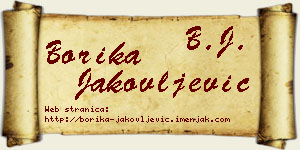 Borika Jakovljević vizit kartica